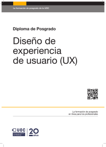Diseño de experiencia de usuario (UX)