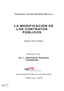 LA MODIFICACIÓN DE LOS CONTRATOS PÚBLICOS - Academica-e