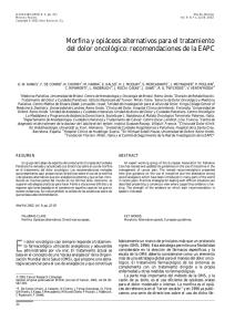 Morfina y opiáceos alternativos para el tratamiento del dolor
