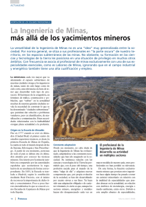 La Ingeniería de Minas, más allá de los yacimientos mineros