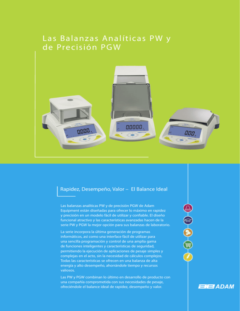 Balanzas analíticas PW y de precisión PGW