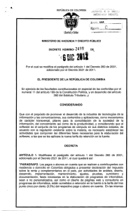 Decreto 2499 de 2012