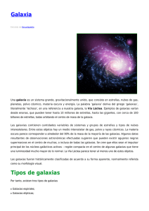 Galaxia Tipos de galaxias