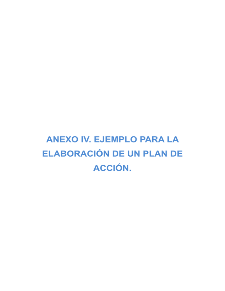 Ejemplo Para La Elaboraci N De Un Plan De Acci N Revisado