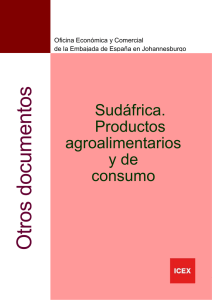 SUDÁFRICA Productos agroalimentarios y de consumo
