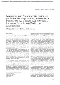 Neumonía por Pneumocystis carinii en pacientes no