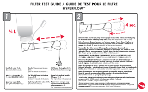 FiLter test Guide / Guide de test pour Le FiLtre HyperFLow™