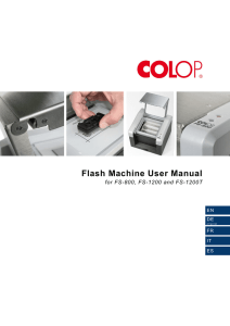 EOS Flash Machine User Manual