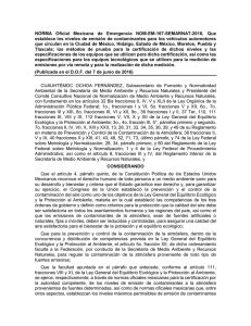 NORMA Oficial Mexicana de Emergencia NOM-EM