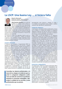 La LSCP: Una buena Ley…, si hiciera falta