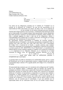 Lugar y fecha Señores LCD ARGENTINA SA Olga Cossettini 240, 2º