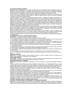 LEY DE INSTITUCIONES DE CREDITO Artículo 65