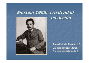 Einstein 1905: creatividad en acción