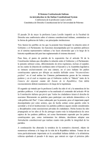 Il Sistema Costituzionale Italiano