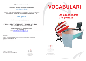 vocabulari - Ajuntament de Sant Feliu de Guíxols