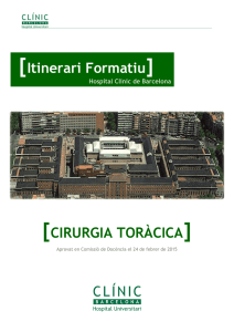 Cirugía Torácica - Hospital Clínic