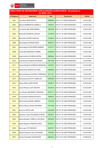 REGISTRO DEFENSORES CONCILIADORES ACREDITADOS