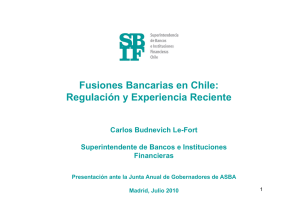 SBIF - Fusiones Bancarias en Chile: Regulación y Experiencia