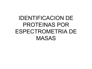 identificacion de proteinas por espectrometria de masas