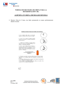 albúmina en orina (microalbuminuria)