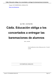 Cádiz. Educación obliga a los concertados a entregar las