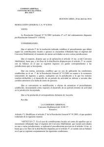 rg. 06 - inicio de actividades - Comisión Arbitral del Convenio