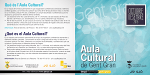 Aula Cultural 2nT 2016 - Ajuntament de Sant Joan Despí