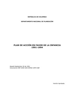 plan de acciìn en favor de la infancia 1991-1994