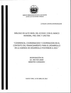 diálogo de alto nivel del ecosoc con el banco mundial, fmi, omc y