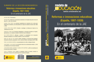 Reformas e innovaciones educativas (España,1907