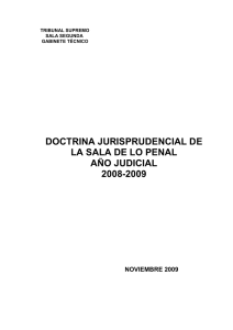 Doctrina jurisprudencia de la Sala de lo Penal