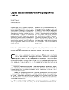 Capital social: una lectura de tres perspectivas - E-journal