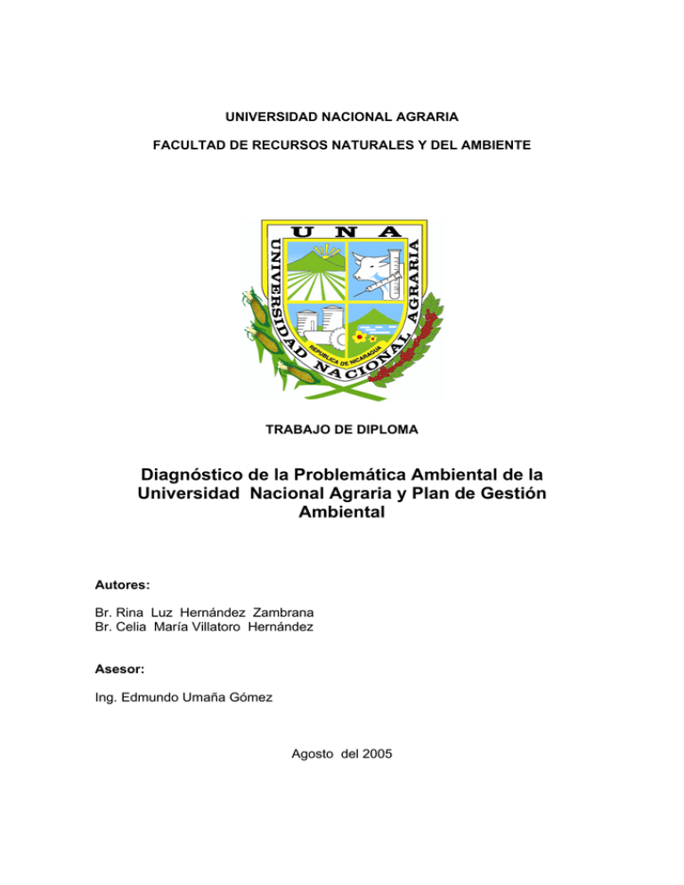 Diagn Stico De La Problem Tica Ambiental De La Universidad