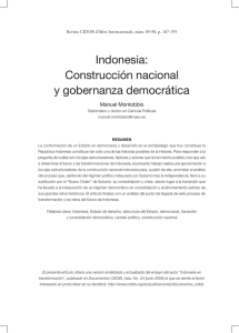 Indonesia: Construcción nacional y gobernanza democrática