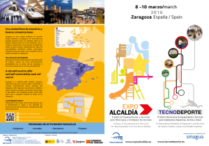 Zaragoza España / Spain 8 -10 marzo/march 2016 TECNODEPORTE
