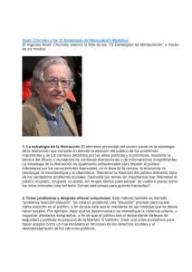 Noam Chomsky y las 10 Estrategias de Manipulación Mediática El