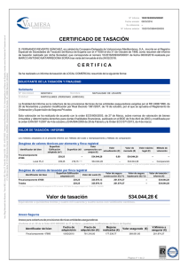 CERTIFICADO DE TASACIÓN Valor de tasación 534.044,28 €