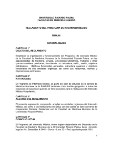 Reglamento de internado - Universidad Ricardo Palma