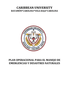 Plan Operacional para el Manejo de Emergencias y