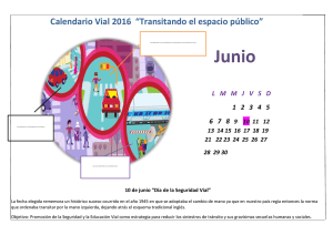 Calendario Vial 2016 “Transitando el espacio público”