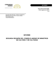 informe - segunda reunión del consejo andino de ministros de