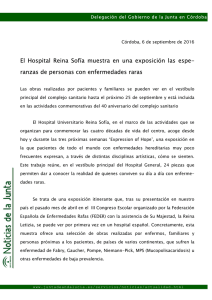 El Hospital Reina Sofía muestra en una exposición las espe