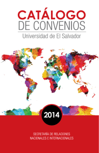 Catálogo de Convenios - Universidad de El Salvador