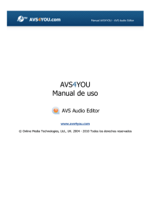 Manual de uso - AVS Audio Editor