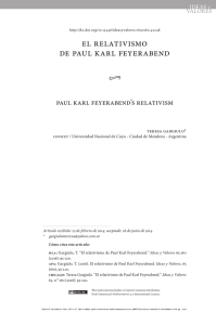 El relativismo de Paul Karl Feyerabend