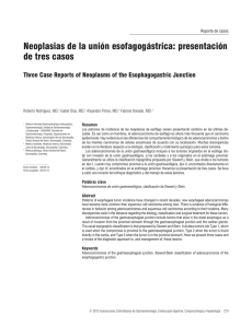 Neoplasias de la unión esofagogástrica