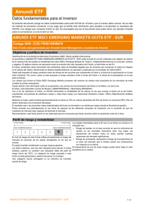 Datos fundamentales para el inversor AMUNDI ETF MSCI
