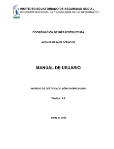 MANUAL - INGRESO DE CERTIFICADO MEDICO