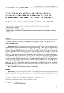 eFectiVidad de anestesia de PlexO cerVical suPerFicial