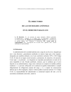 el directorio de las sociedades anónimas en el derecho paraguayo